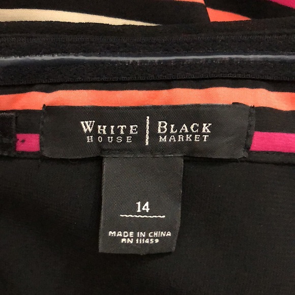 WHBM Striped Strapless Midi Dress - Picture 5 of 6